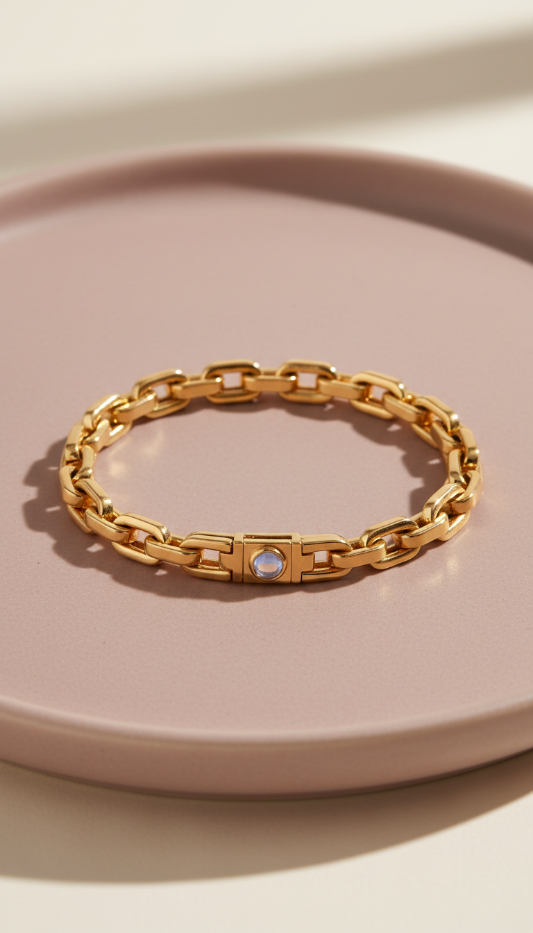 Gold-Plated Bracelet with Sleek Finish