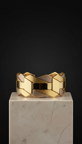 Architectural Gold Cuff Bracelet