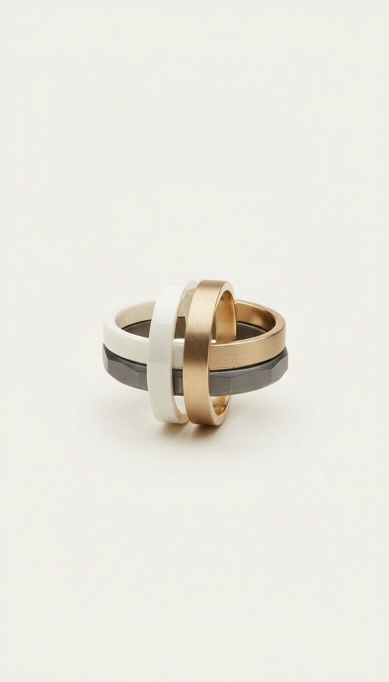 Minimalist Stackable Ring Set