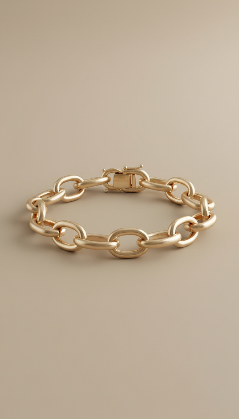 Soft Gold Link Bracelet