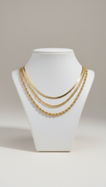 Layered Chain Necklace In Gold Plating