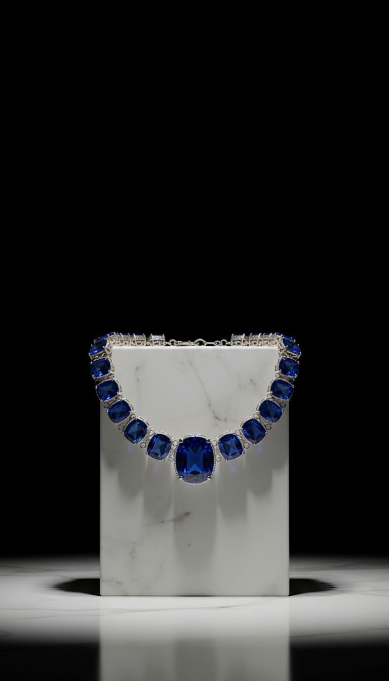 Blue Sapphire Collar Necklace