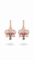 Crystal Orchid Drop Earrings