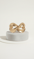Champagne gold sculpted cuff bracelet
