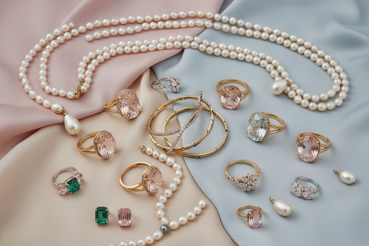 Jewelry Collection Flat Lay